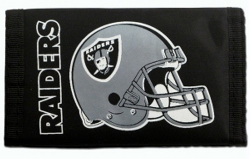 Rico Industries Las Vegas Raiders Wallet Nylon Trifold Helmet Design