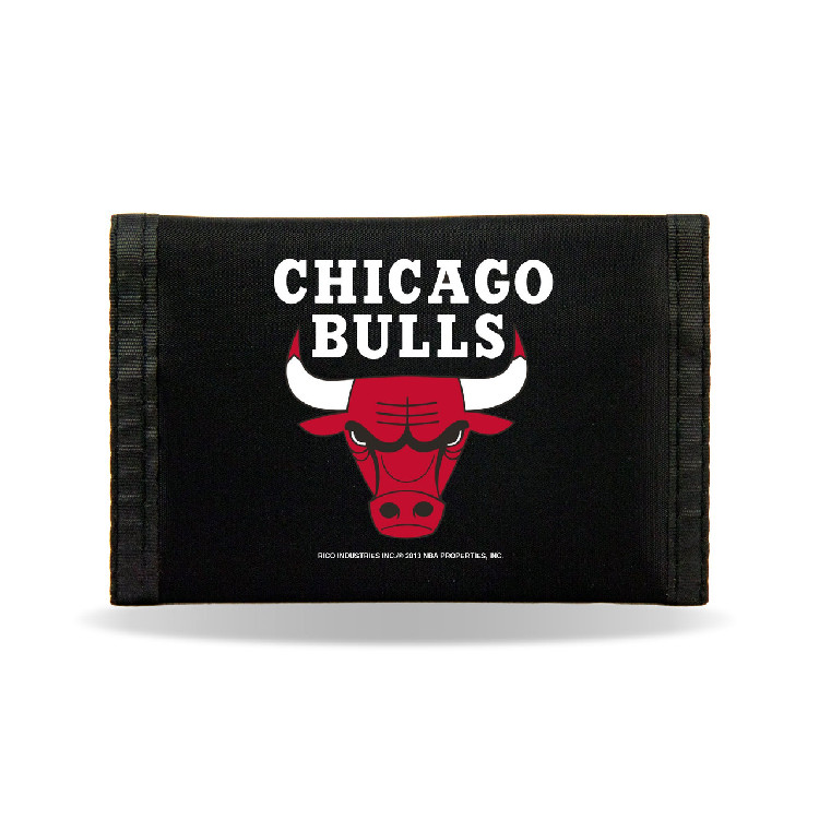 Chicago Bulls Wallet Nylon Trifold Black