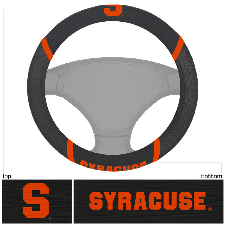 Syracuse Orange Steering Wheel Cover Mesh/Stitched