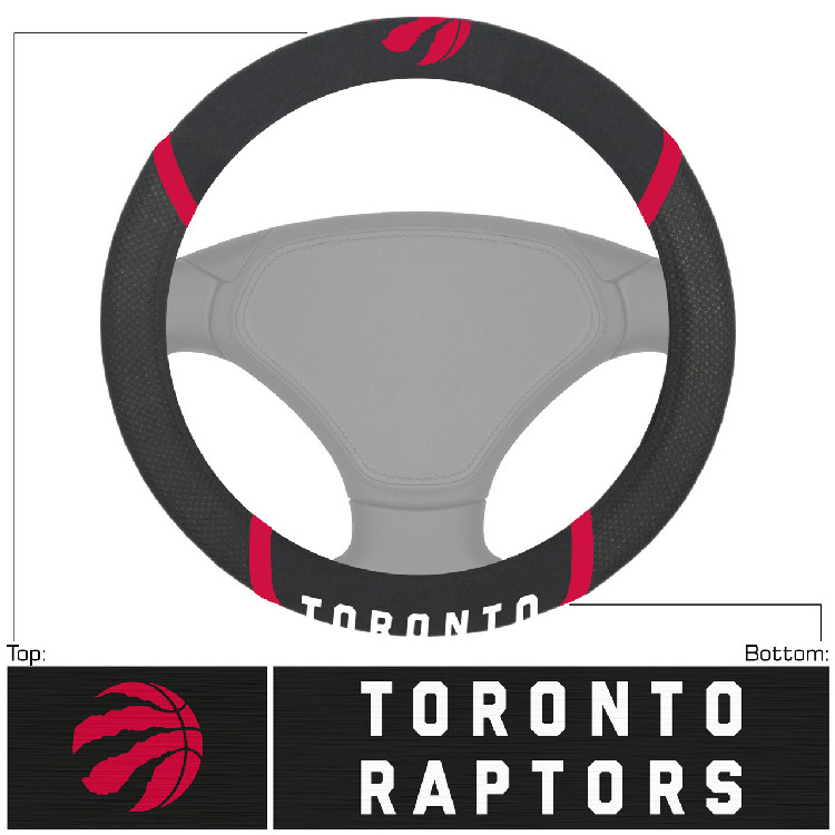 Toronto Raptors Steering Wheel Cover Mesh/Stitched