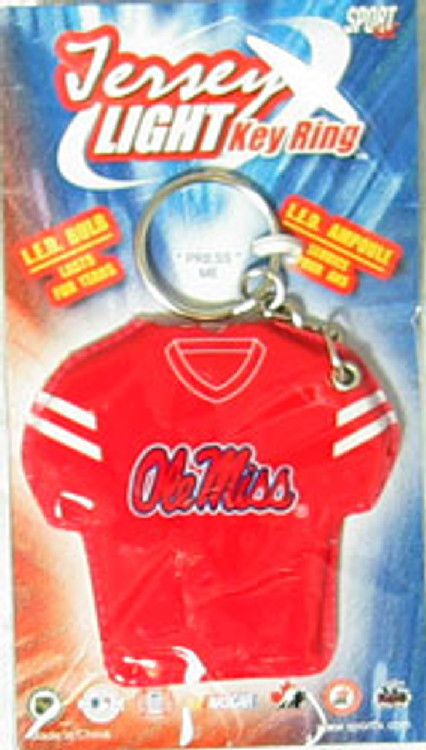 Mississippi Rebels Keychain Jersey Keylight CO