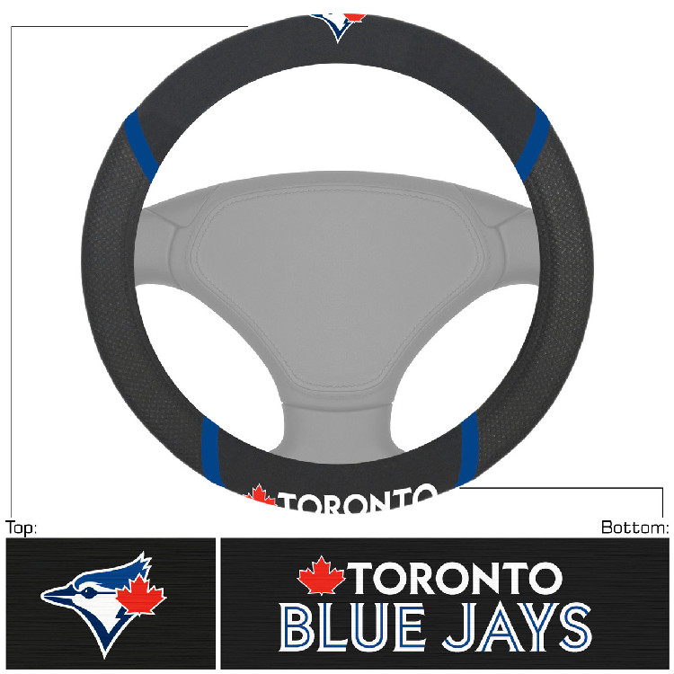 Toronto Blue Jays Steering Wheel Cover Mesh/Stitched