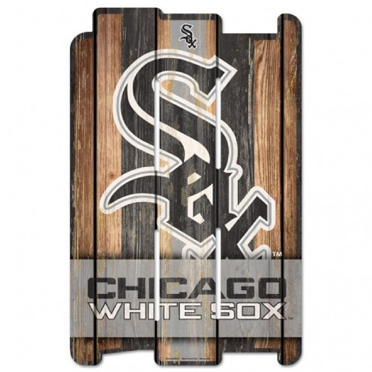 Chicago White Sox Sign 11x17 Wood Fence Style