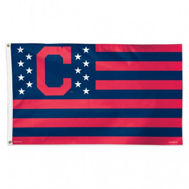 Wincraft Cleveland Indians Flag 3x5 Deluxe Style Stars and Stripes Design