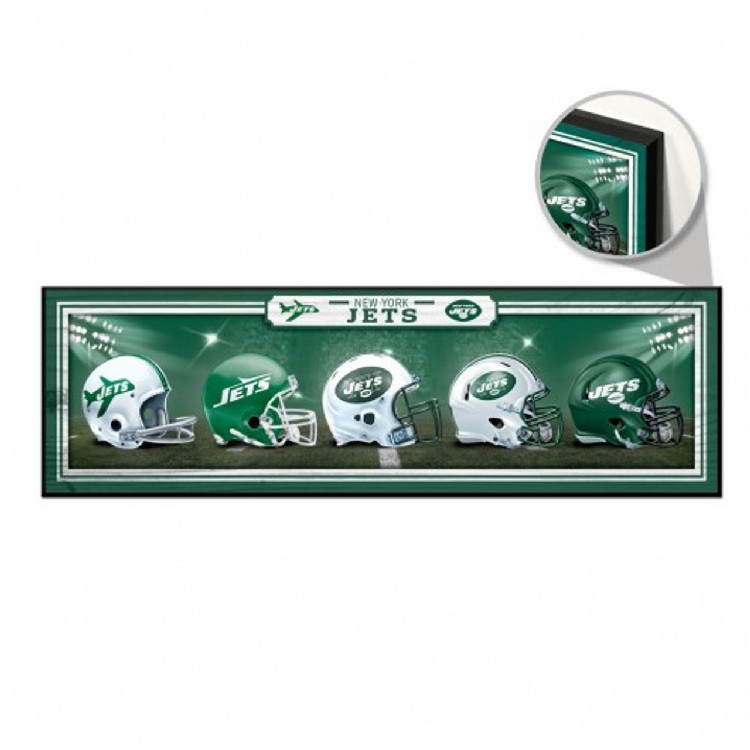 New York Jets Sign 9x30 Wood Helmets Design