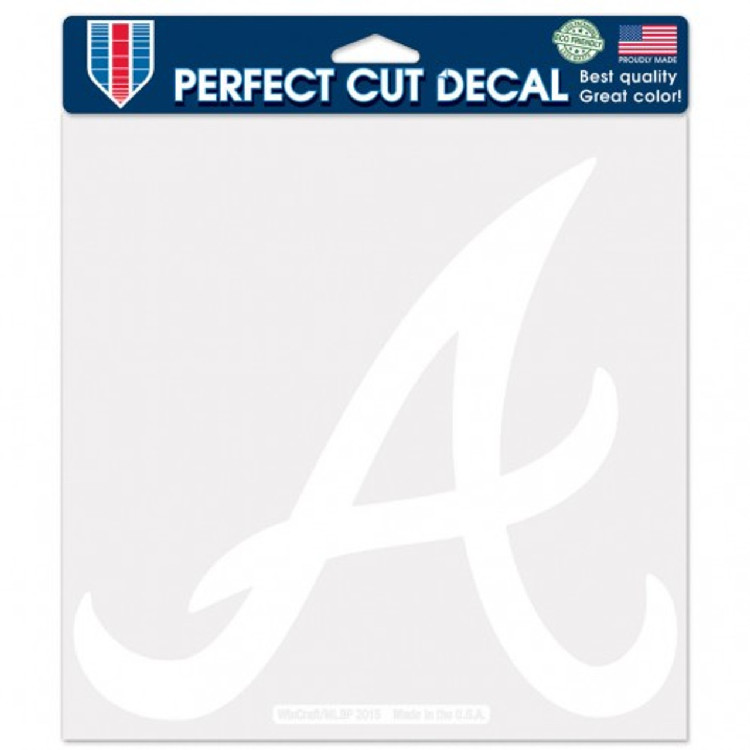 Atlanta Braves Decal 8x8 Die Cut White A