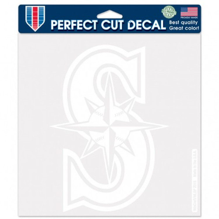 Seattle Mariners Decal 8x8 Die Cut White