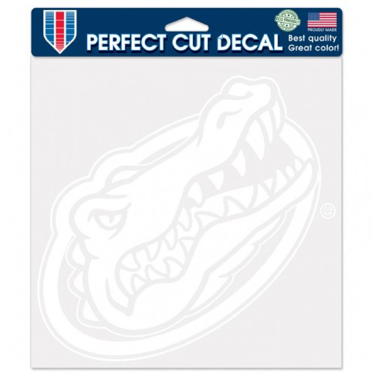 Florida Gators Decal 8x8 Die Cut White New