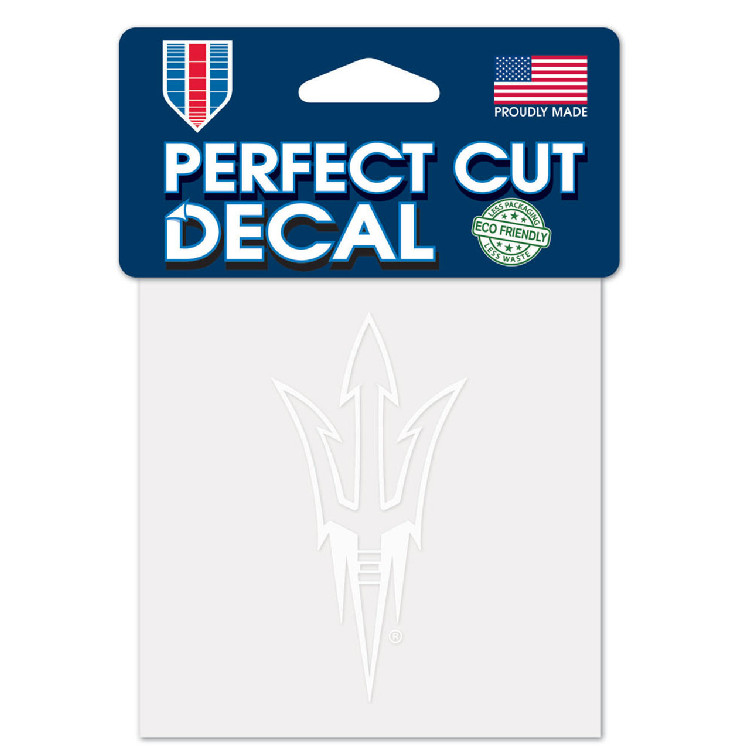 Arizona State Sun Devils Decal 4x4 Perfect Cut White