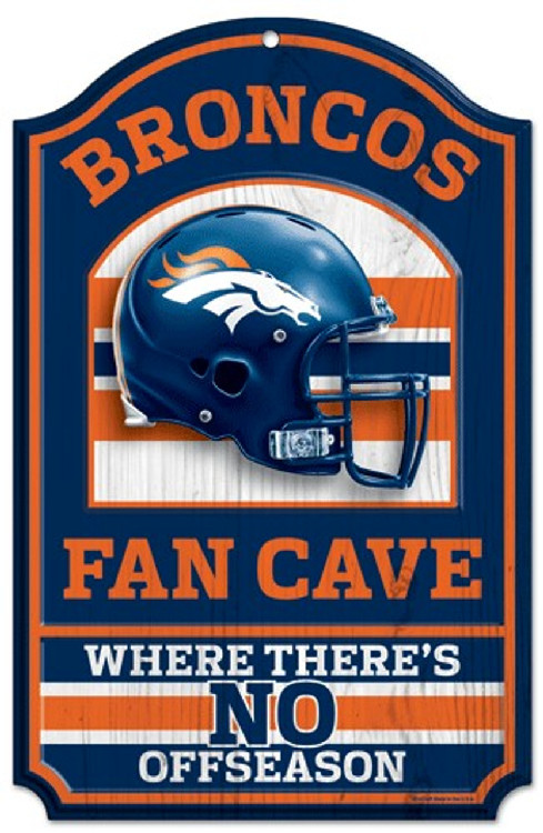 Denver Broncos Wood Sign - 11"x17" Fan Cave Design