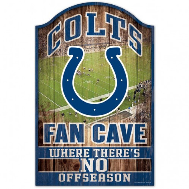 Indianapolis Colts Sign 11x17 Wood Fan Cave Design