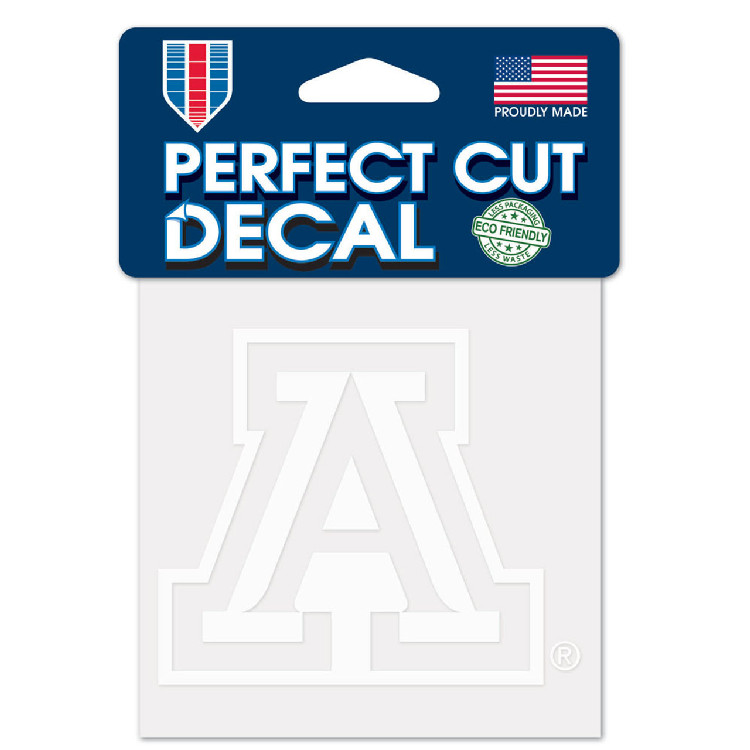 Arizona Wildcats Decal 4x4 Perfect Cut White