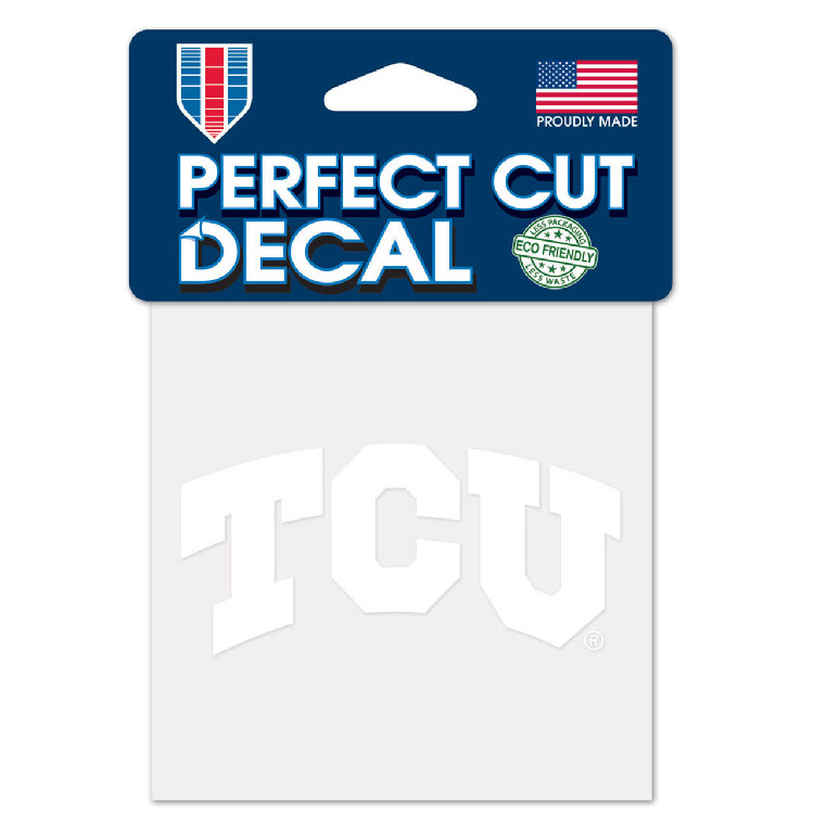 TCU Horned Frogs Decal 4x4 Perfect Cut White