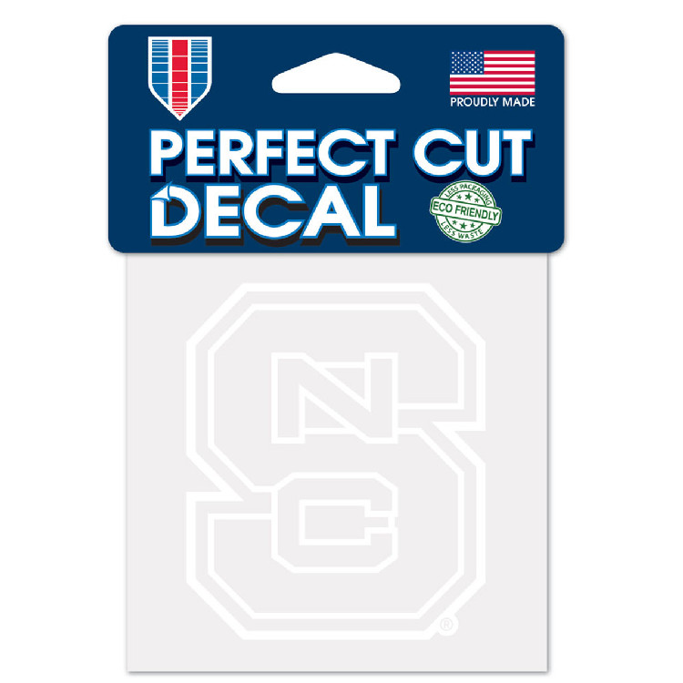 North Carolina State Wolfpack Decal 4x4 Perfect Cut White