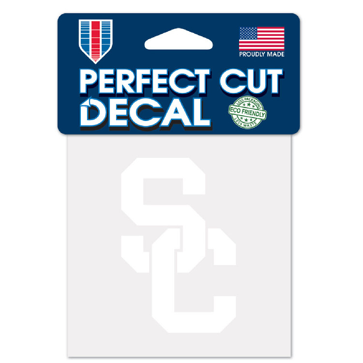 USC Trojans Decal 4x4 Perfect Cut White