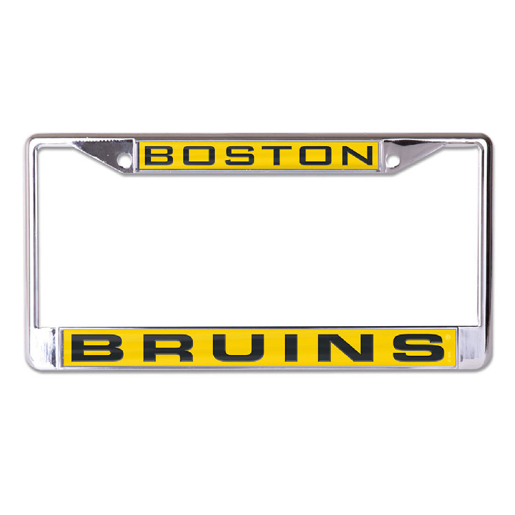 Boston Bruins License Plate Frame - Inlaid