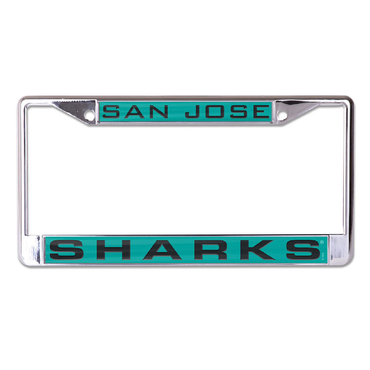 San Jose Sharks License Plate Frame - Inlaid