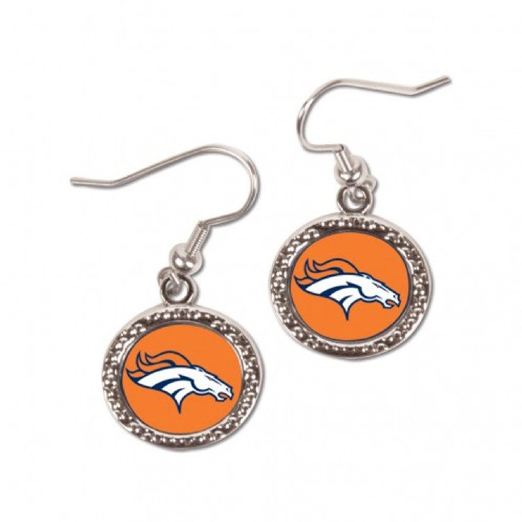 Denver Broncos Earrings Round Style