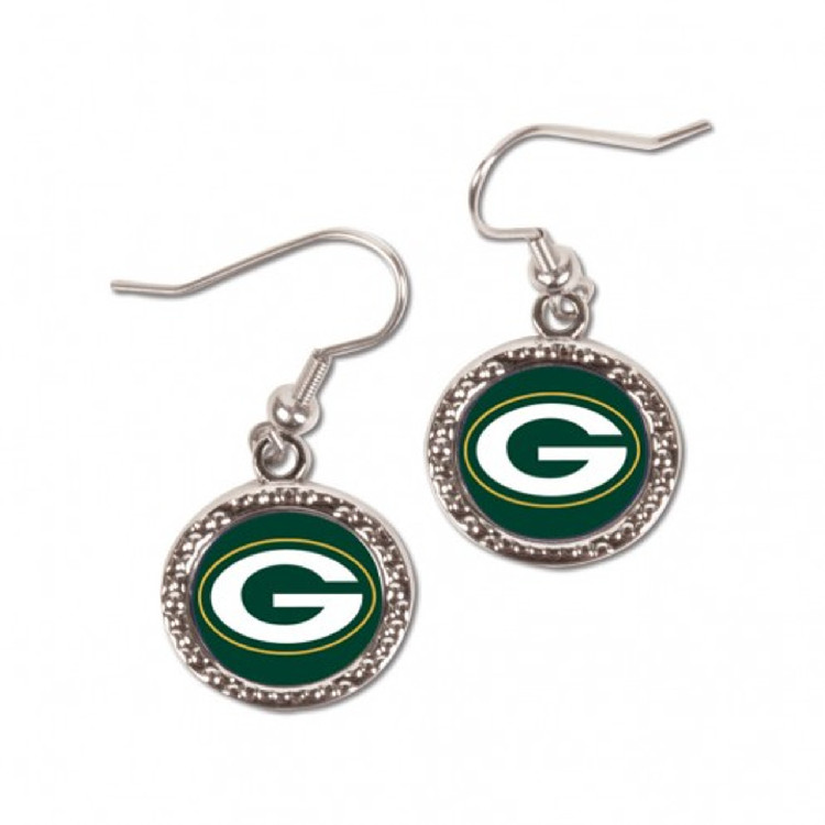 Green Bay Packers Earrings Round Style