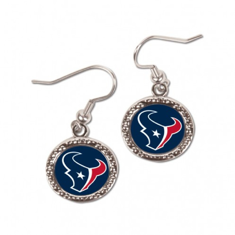 Houston Texans Earrings Round Style