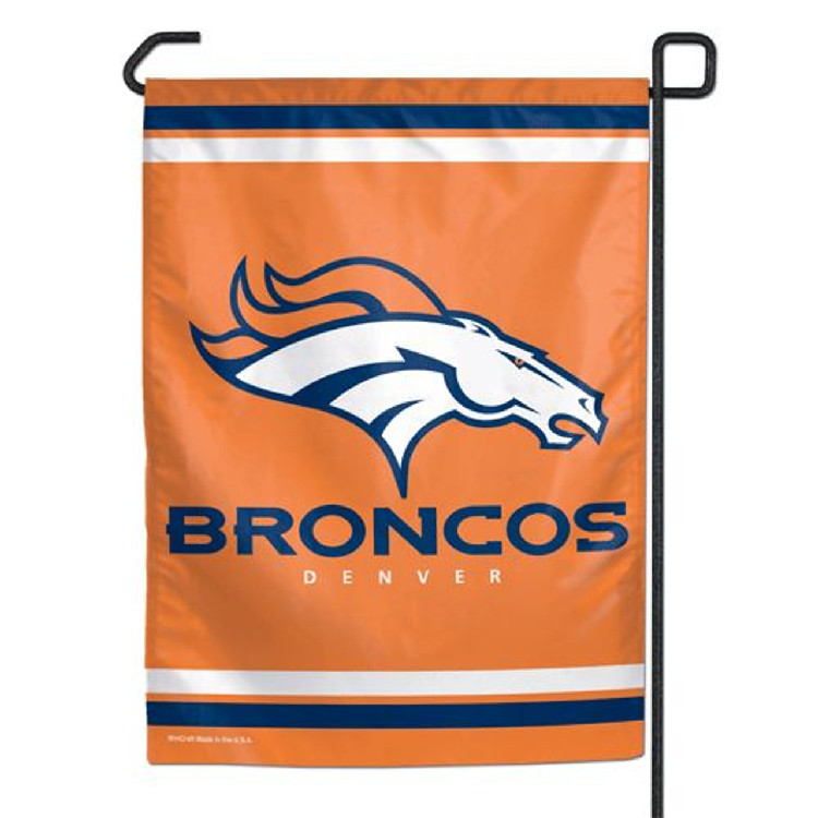 Denver Broncos Flag 12x18 Garden Style 2 Sided