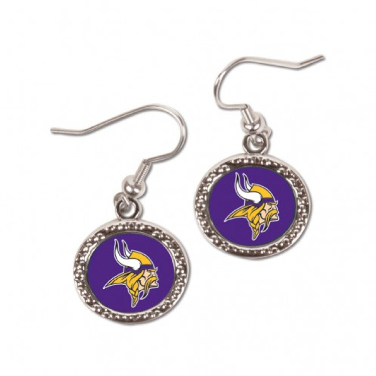 Minnesota Vikings Earrings Round Style