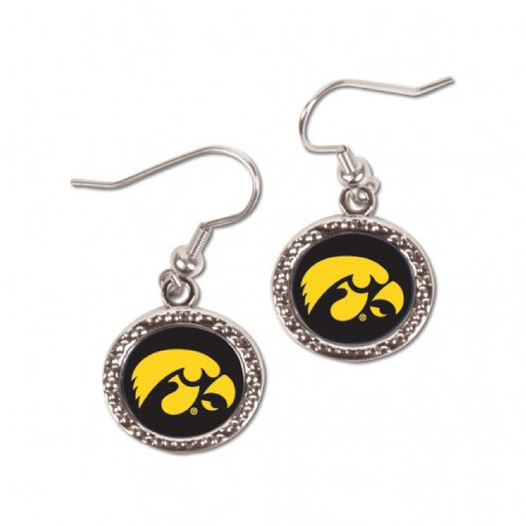 Iowa Hawkeyes Earrings Round Style