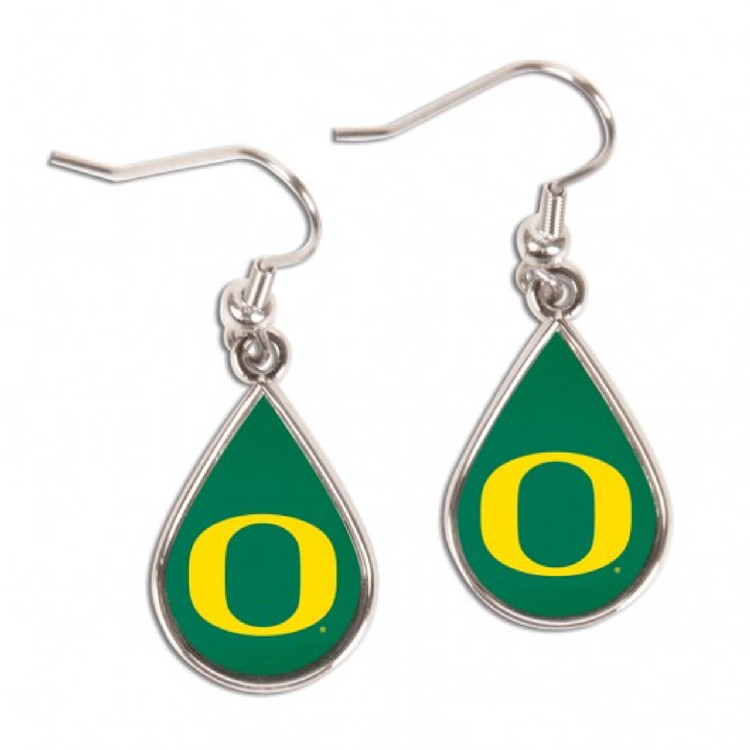 Oregon Ducks Earrings Tear Drop Style