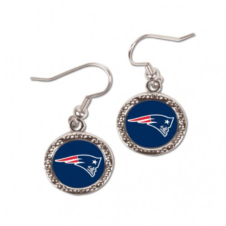 New England Patriots Earrings Round Style