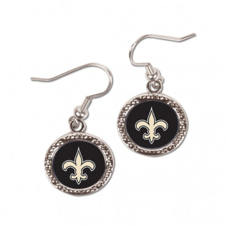 New Orleans Saints Earrings Round Style