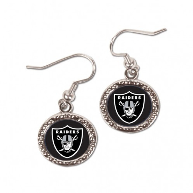 Las Vegas Raiders Earrings Round Style