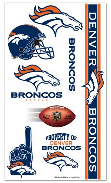 Denver Broncos Temporary Tattoos