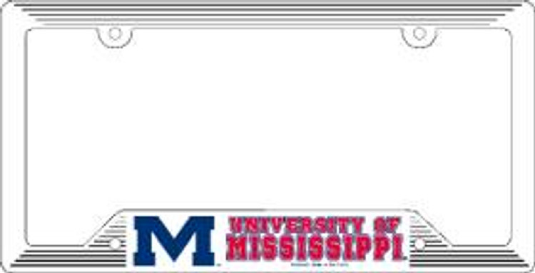 Mississippi Rebels Plastic License Plate Frame