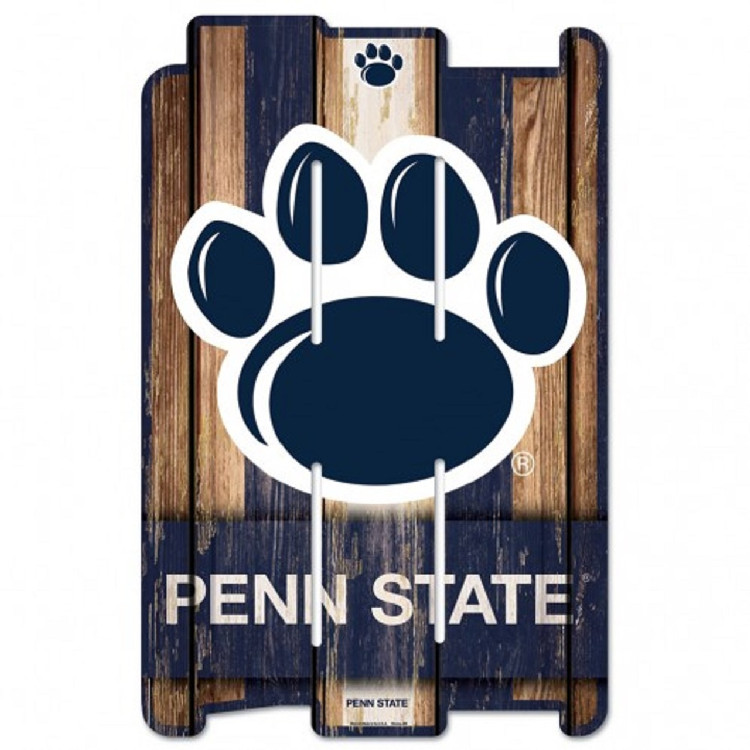 Penn State Nittany Lions Sign 11x17 Wood Fence Style