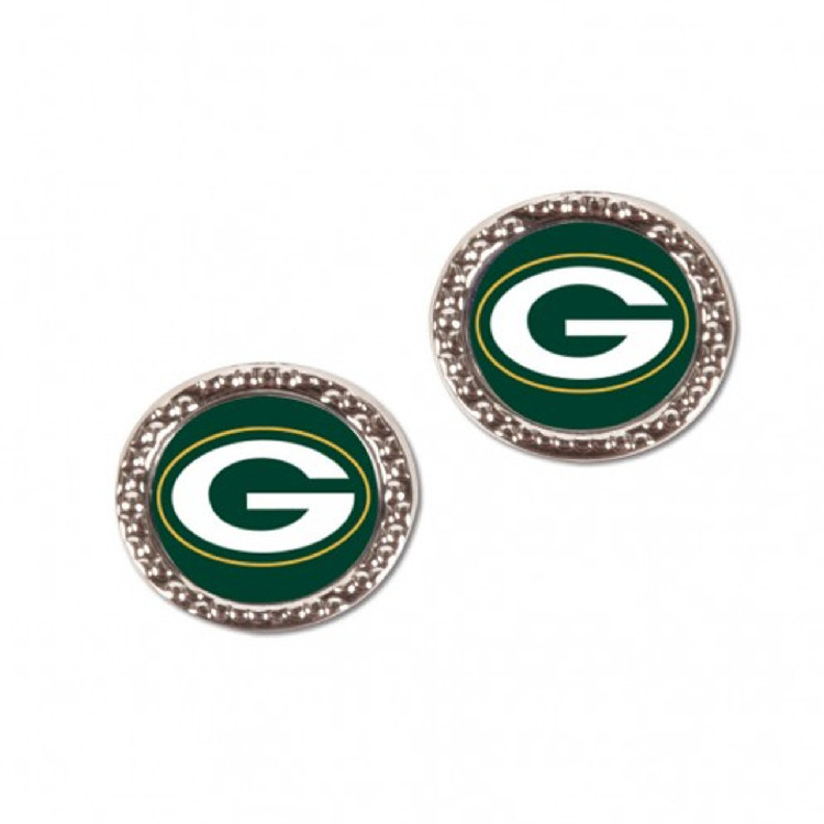 Green Bay Packers Earrings Post Style