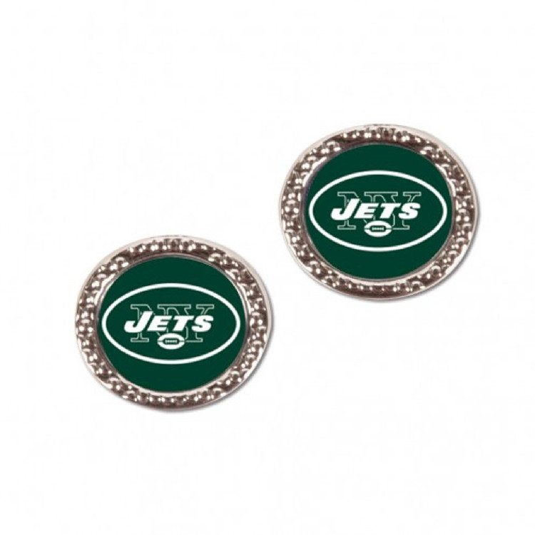 New York Jets Earrings Post Style