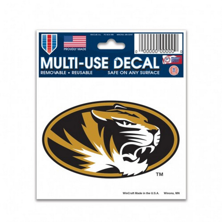 Missouri Tigers Decal 3x4 Multi Use Color