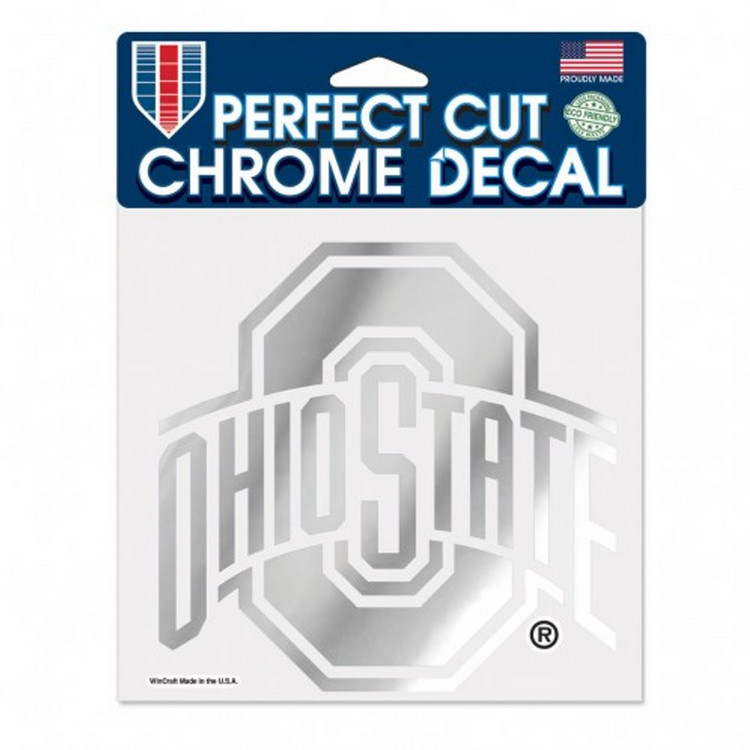 Ohio State Buckeyes Decal 6x6 Perfect Cut Chrome