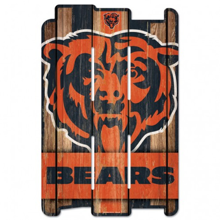 Chicago Bears Sign 11x17 Wood Fence Style