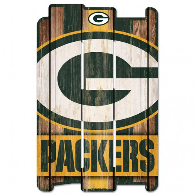 Green Bay Packers Sign 11x17 Wood Fence Style