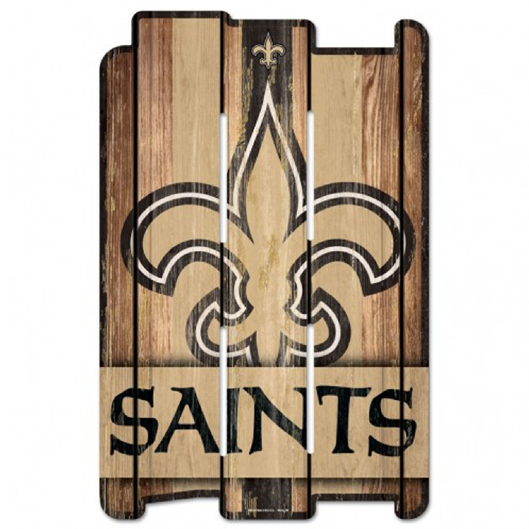 New Orleans Saints Sign 11x17 Wood Fence Style