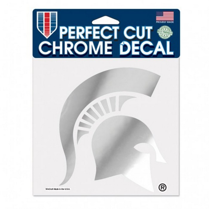 Michigan State Spartans Decal 6x6 Perfect Cut Chrome