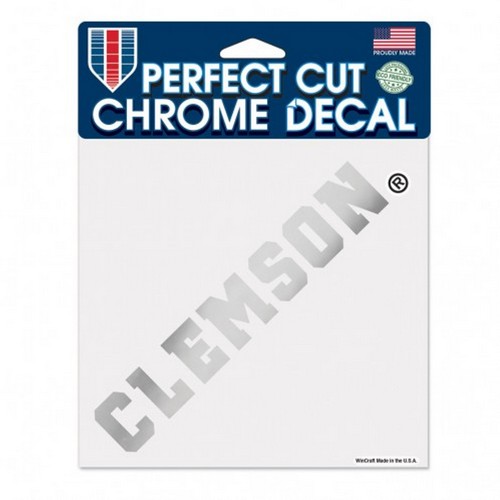 Wincraft Clemson Tigers Decal 6x6 Perfect Cut Chrome -