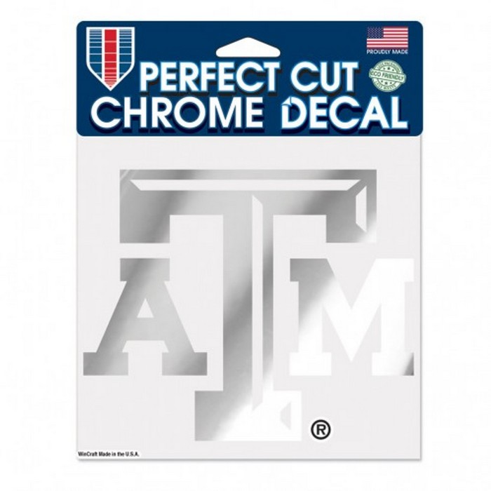 Texas A&M Aggies Decal 6x6 Perfect Cut Chrome