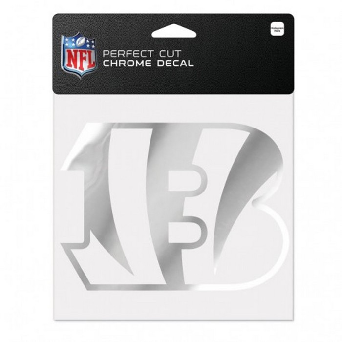 Cincinnati Bengals Decal 6x6 Perfect Cut Chrome