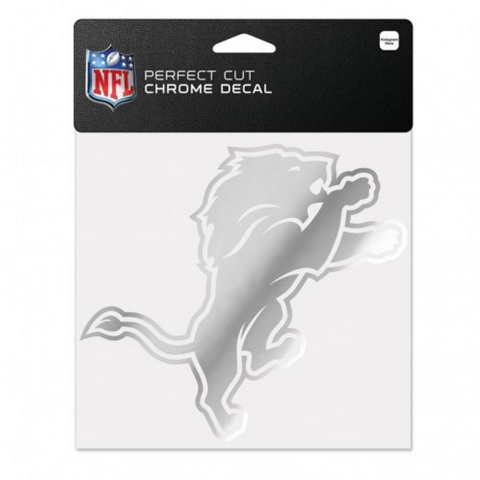 Detroit Lions Decal 6x6 Perfect Cut Chrome