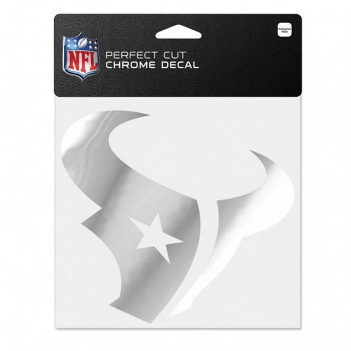 Houston Texans Decal 6x6 Perfect Cut Chrome