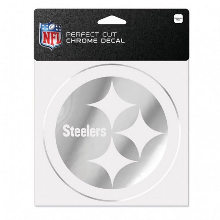 Pittsburgh Steelers Decal 6x6 Perfect Cut Chrome