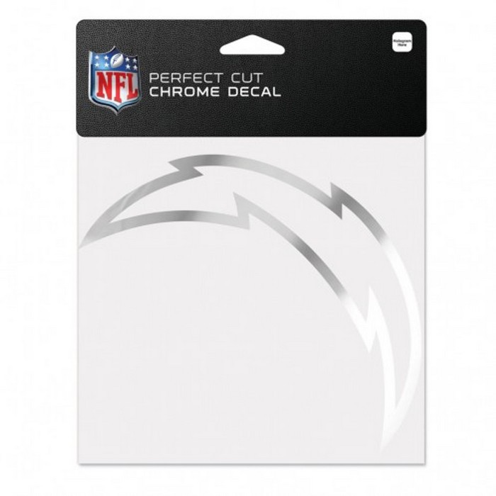 Los Angeles Chargers Decal 6x6 Perfect Cut Chrome