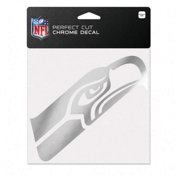 Seattle Seahawks Decal 6x6 Perfect Cut Chrome